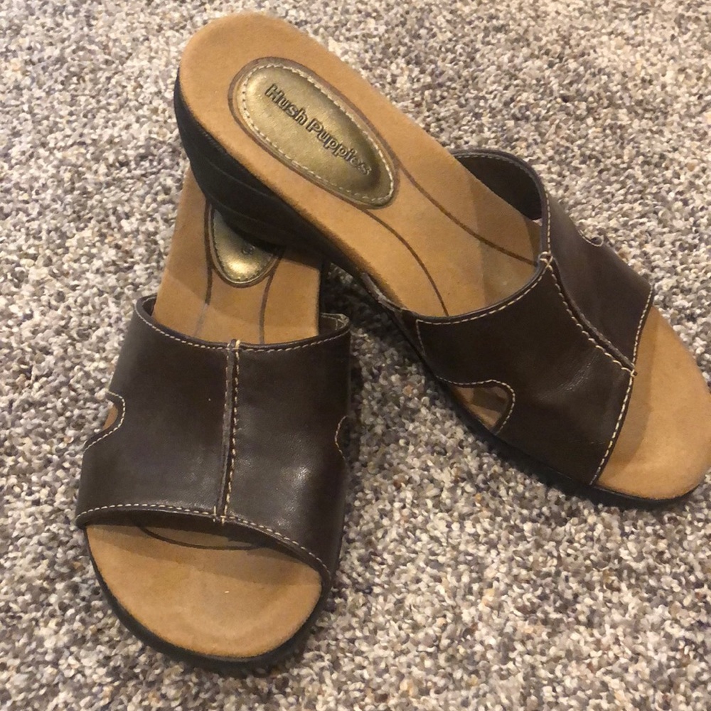 Hush puppies leather sandals size 6M